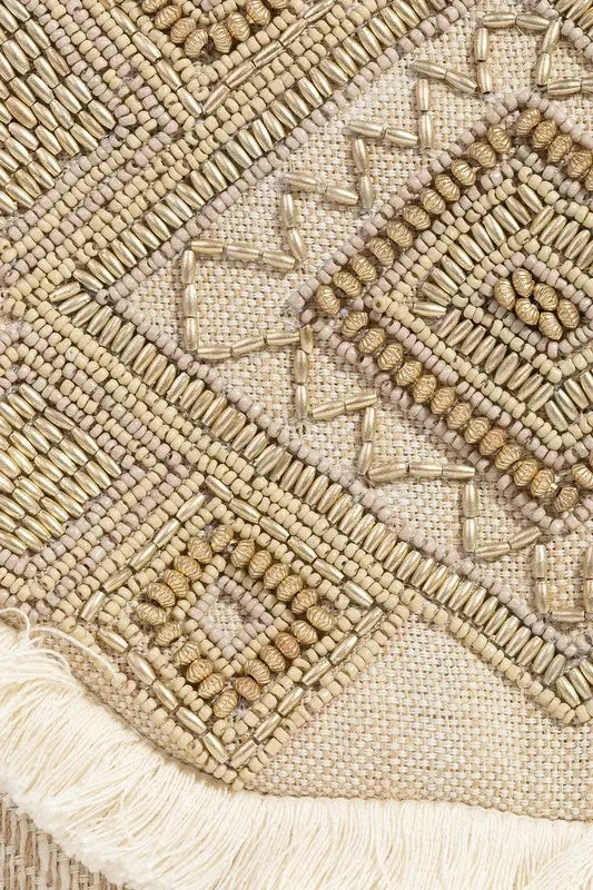 Fame Boho Beaded Pattern Envelope Bag