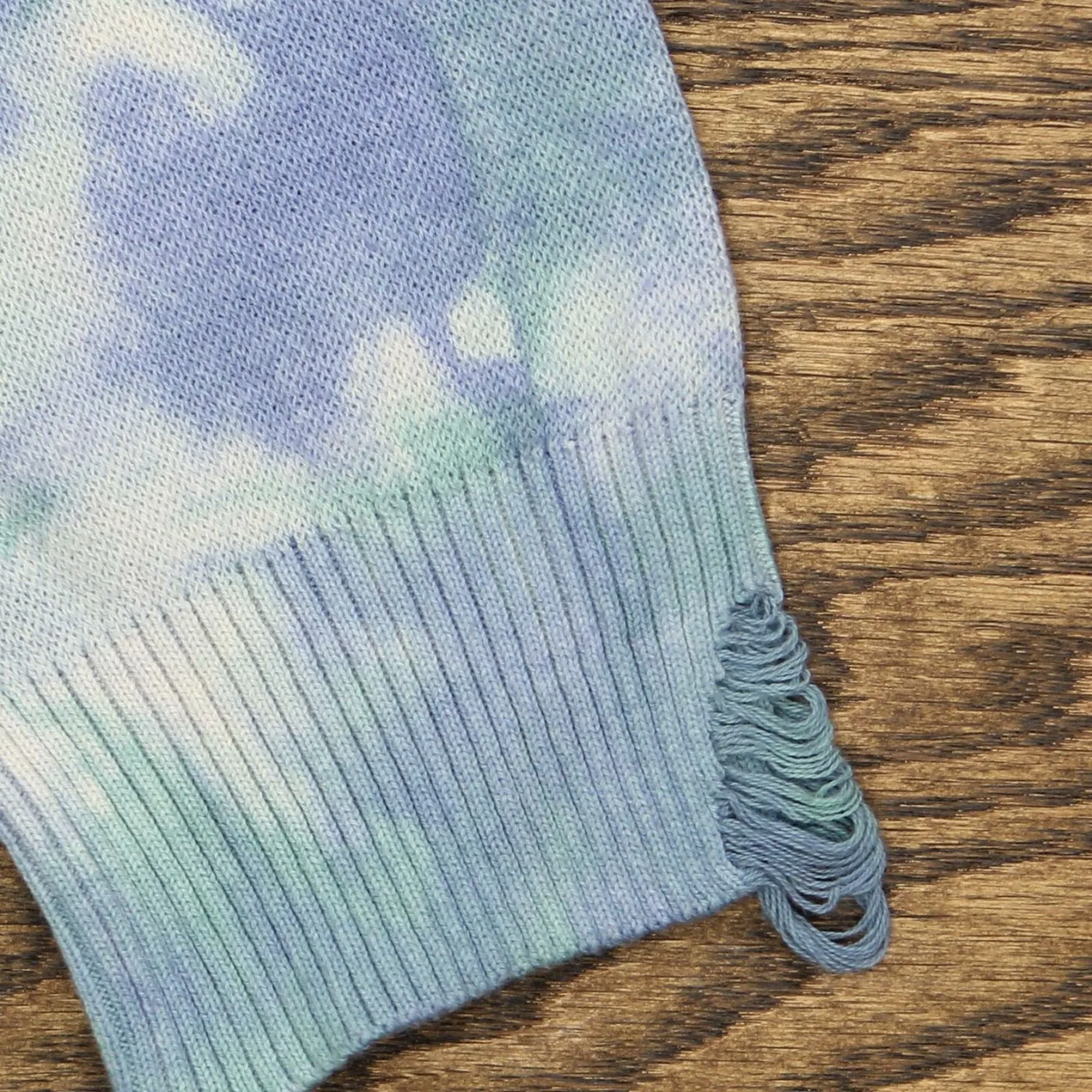 FATE Plus Size Tie Dye Distressed Crewneck Sweater