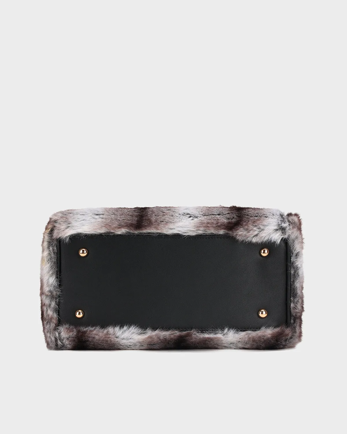 Faux Chinchilla Purse in Caramel Brown