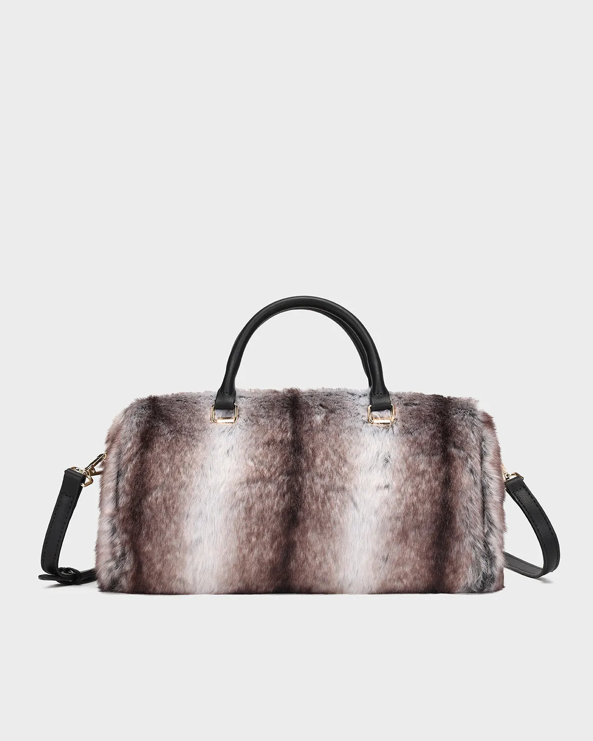 Faux Chinchilla Purse in Caramel Brown