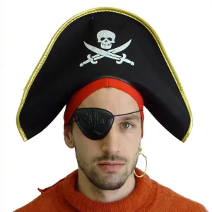Felt Pirate Hat with Gold Trim