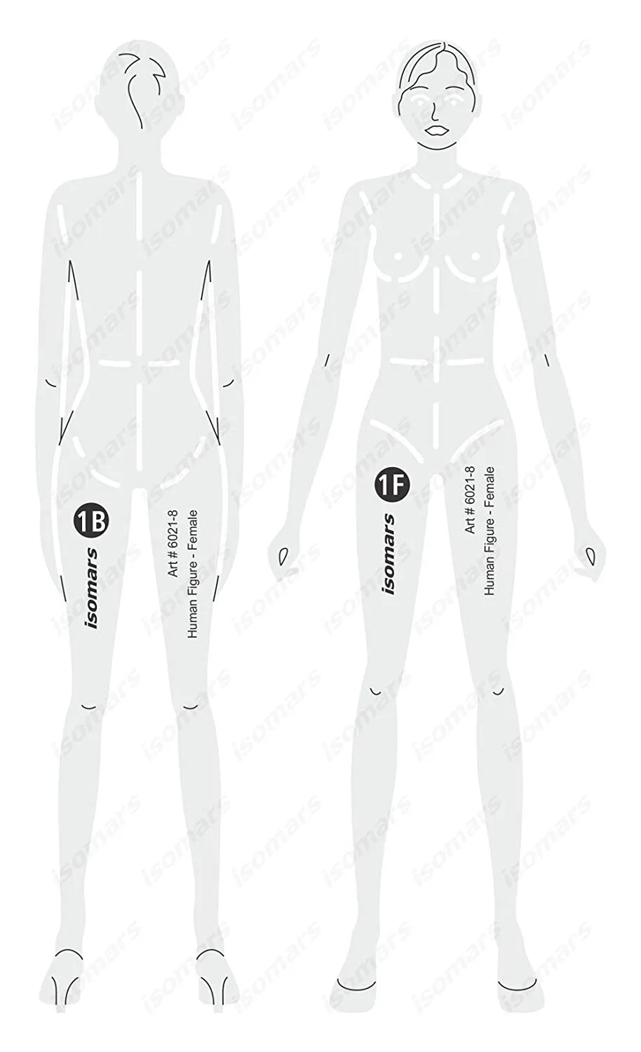 Female Human Figure Drafting and Design Template- 8