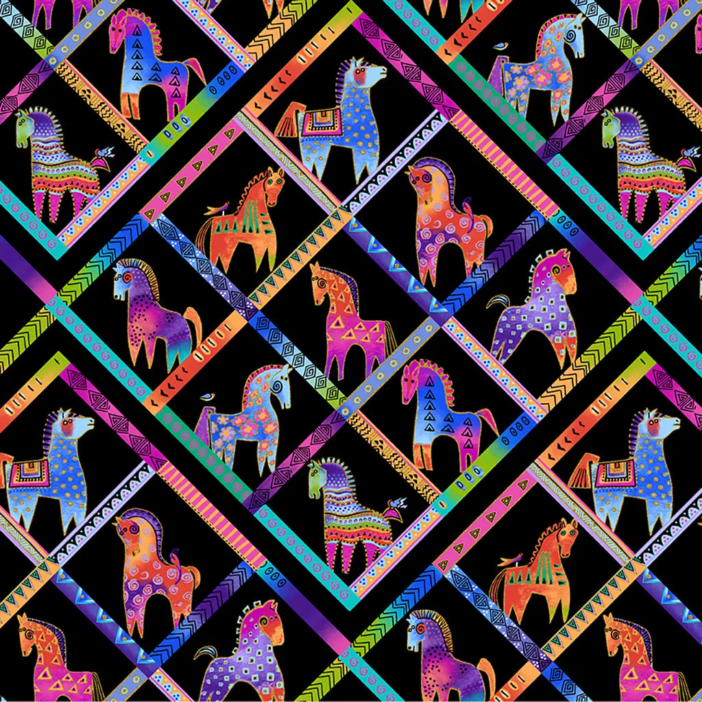 Fiesta Horses Black Metallic - (2)