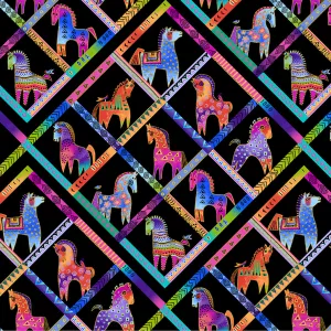 Fiesta Horses Black Metallic - (2)