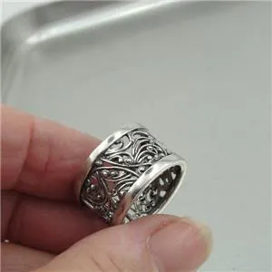 Filigree Ring 925 Sterling Silver 6,7,8,9,10 Modern Handmade Hadar Designers  (S)