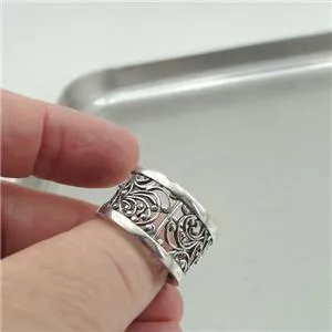 Filigree Ring 925 Sterling Silver 6,7,8,9,10 Modern Handmade Hadar Designers  (S)
