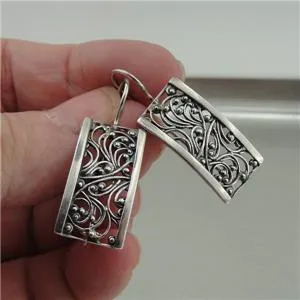 Filigree Ring 925 Sterling Silver 6,7,8,9,10 Modern Handmade Hadar Designers  (S)