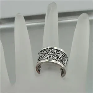 Filigree Ring 925 Sterling Silver 6,7,8,9,10 Modern Handmade Hadar Designers  (S)