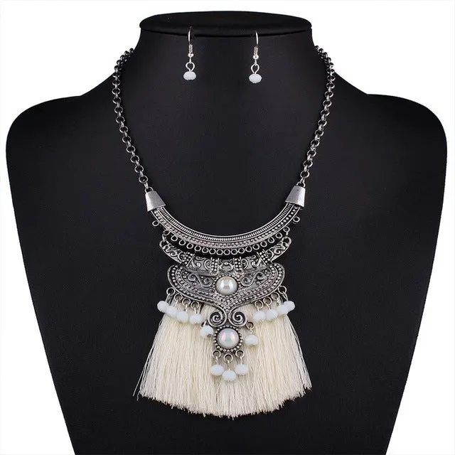 Find Me 2018 brand fashion wholesale boho tassels collar choker necklace vintage ethnic maxi statement necklace women Jewelry