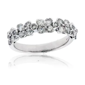 Five Cluster White Gold Diamond Ring