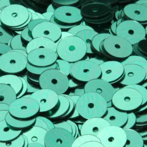 Flat Round Sequin #245 Green (Metallic)
