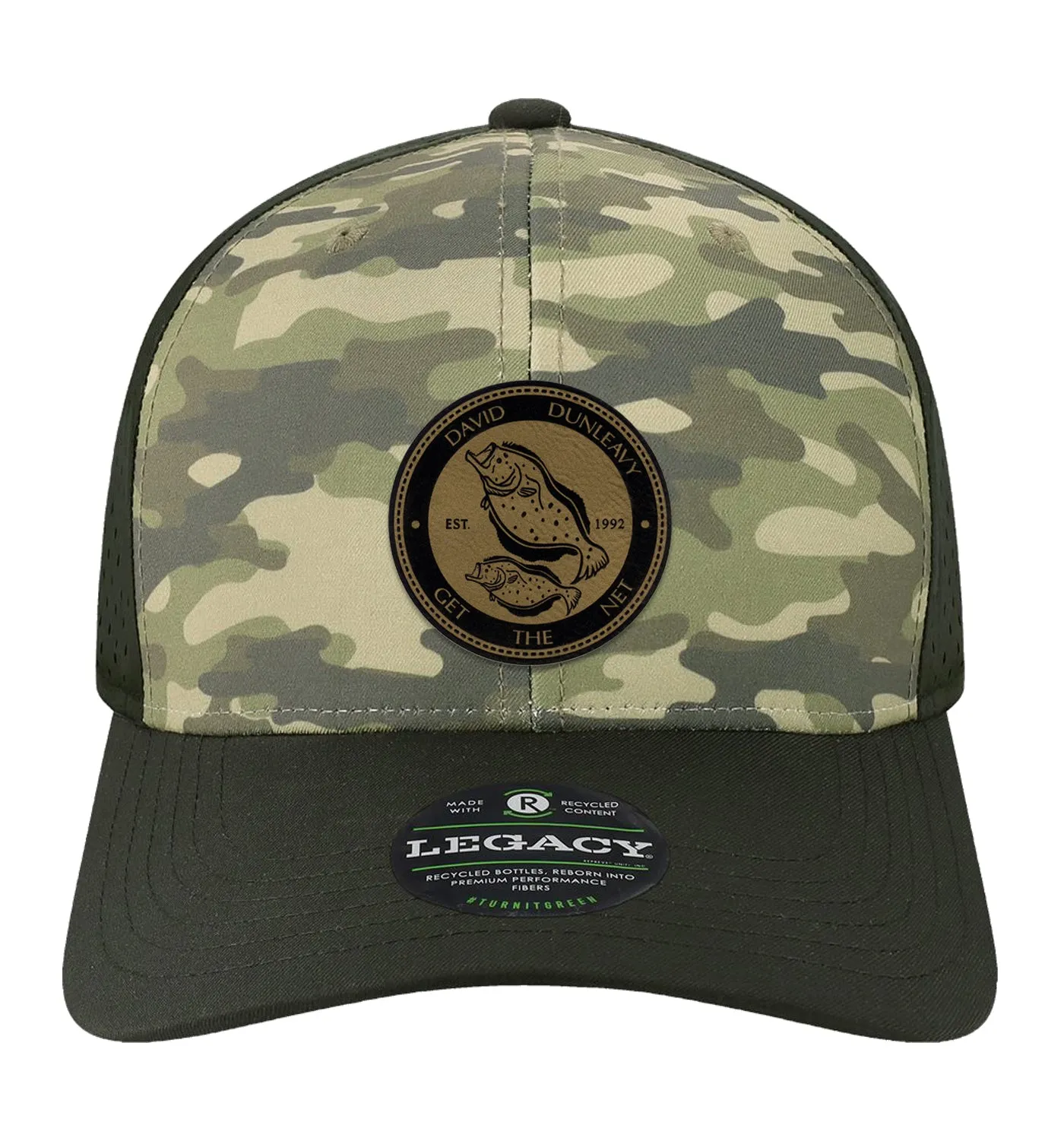 Flounder Deco Performance Dark Olive Green Hat