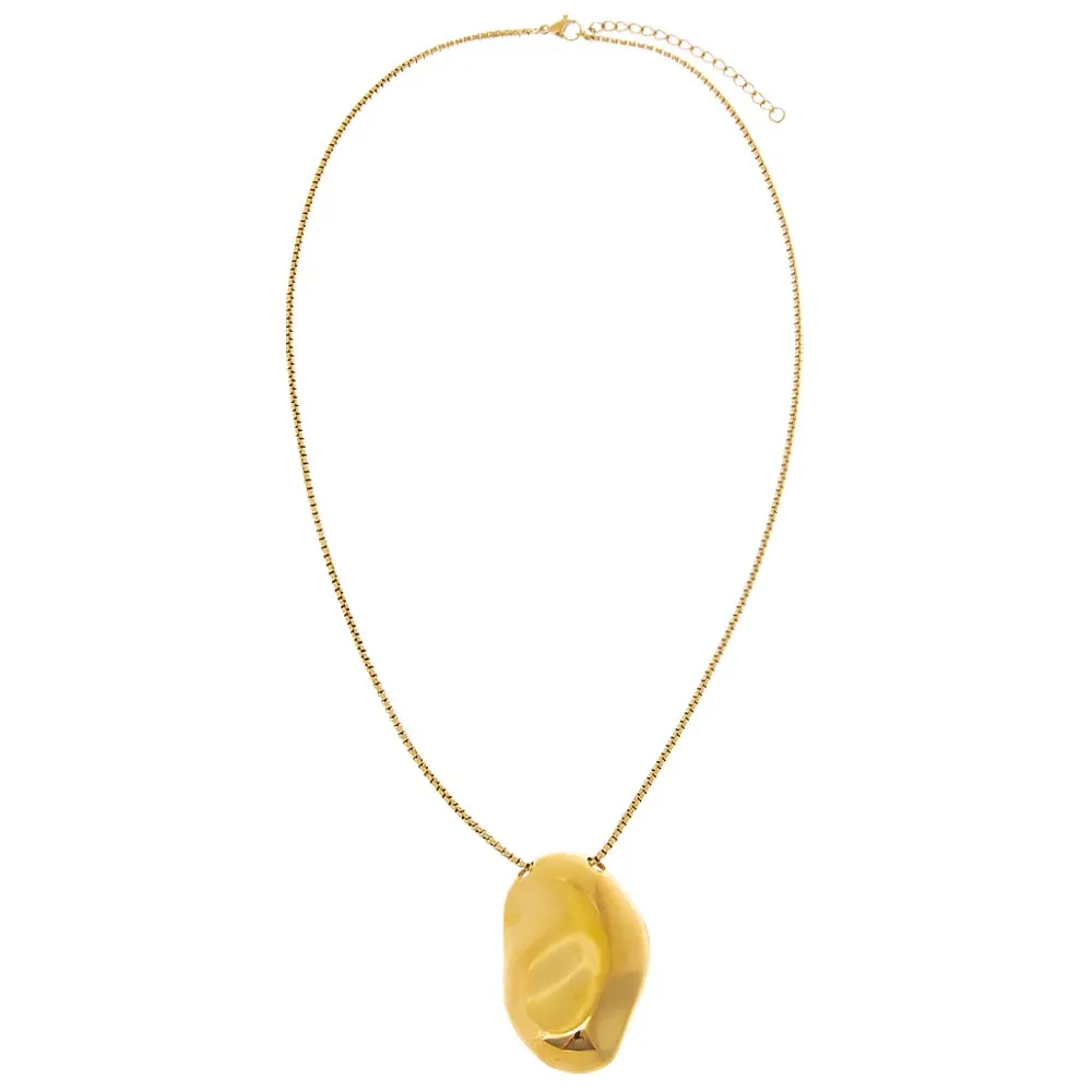 Fluid Pebble Pendant Statement Necklace