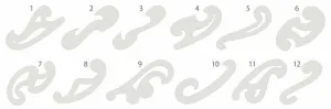 French Curves Stencil (Set of 12)