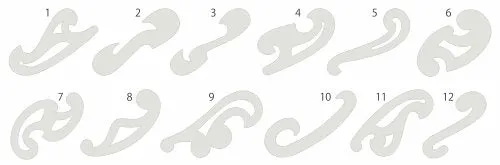 French Curves Stencil (Set of 12)