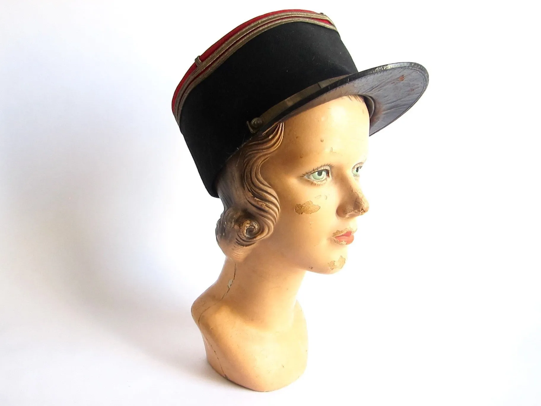 French Infantry Kepi Military Hat - Size 7 1/4