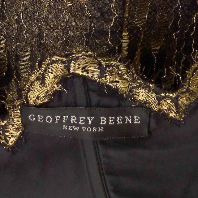 GEOFFREY BEENE- c.1987 Lace & Organza Cocktail Dress, Size 4