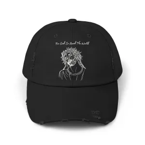 God So Loved Christian Hat | Unisex Distressed Cap