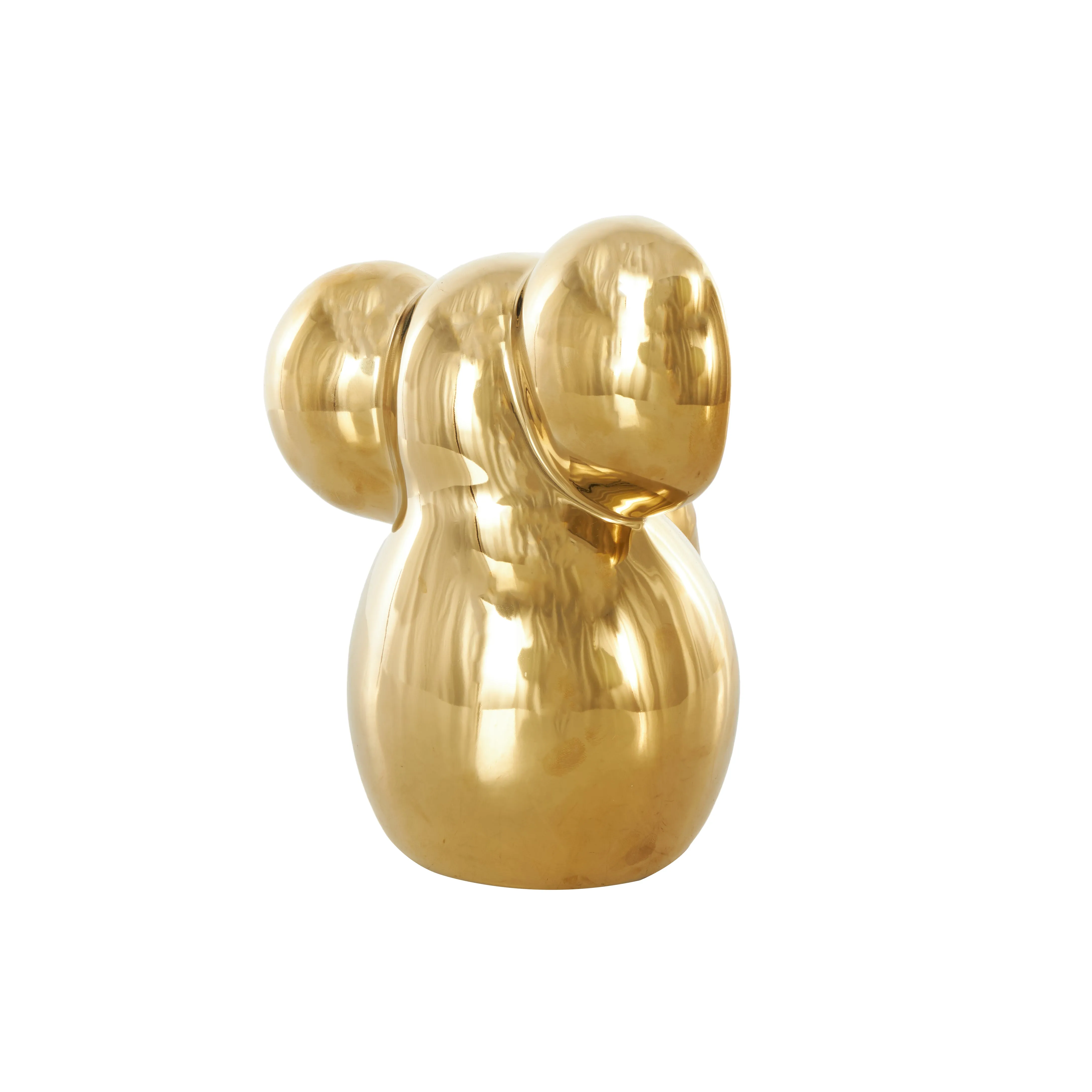 GOLD CERAMIC SHY ELEPHANT