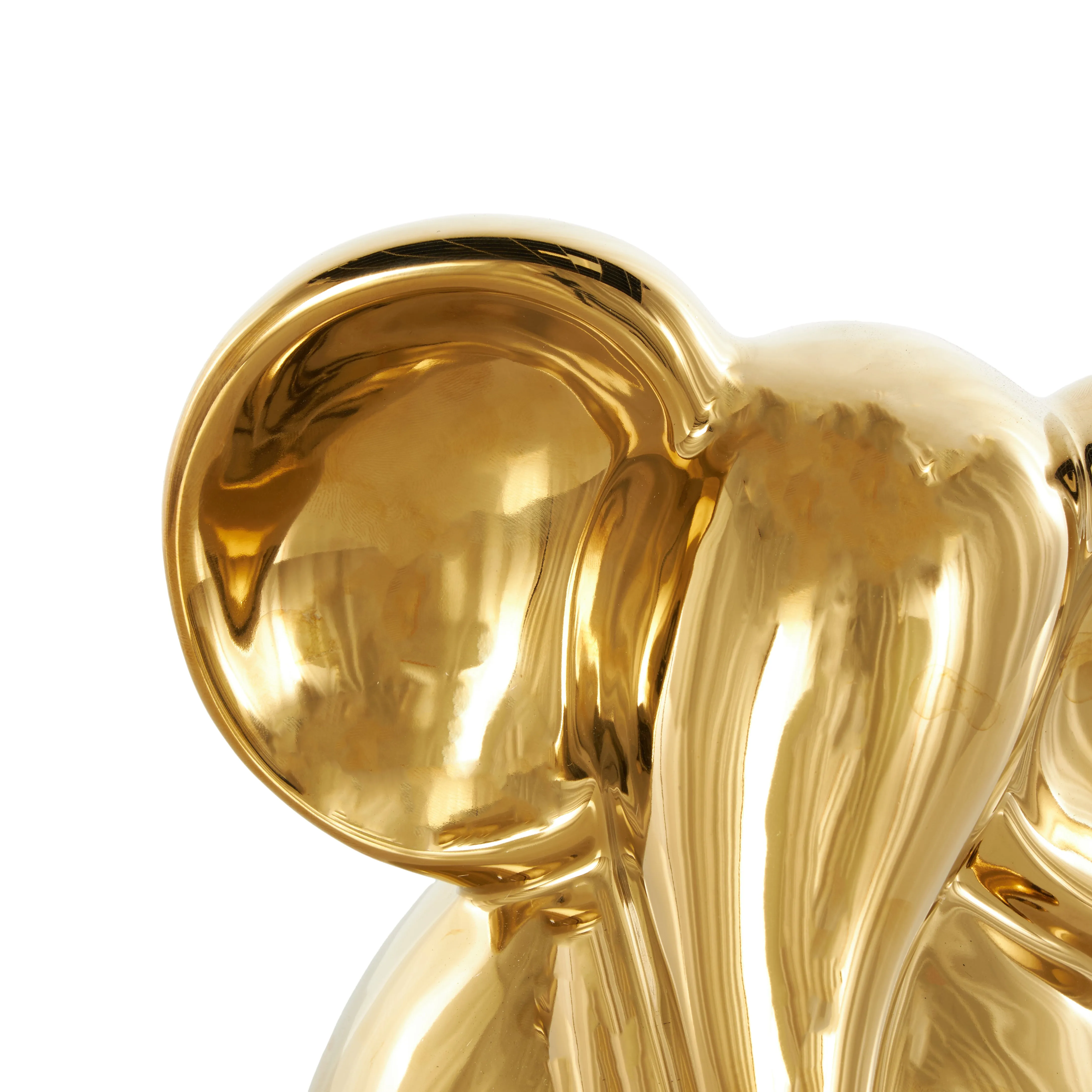 GOLD CERAMIC SHY ELEPHANT