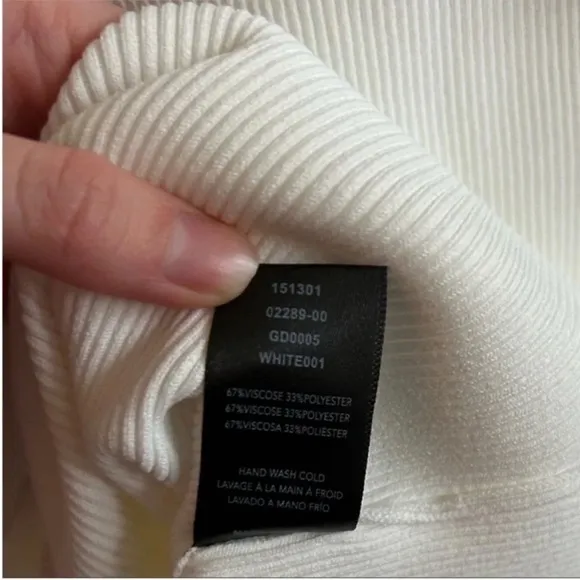 Good American White Criss Cross Ribbed Knit Bodycon Dress NWT