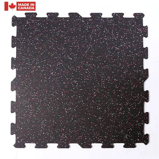 Gorilla 24" x 24" x 8mm Commercial Interlocking Rubber Tile Assorted Colours