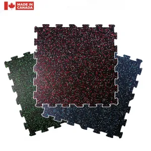 Gorilla 24" x 24" x 8mm Commercial Interlocking Rubber Tile Assorted Colours