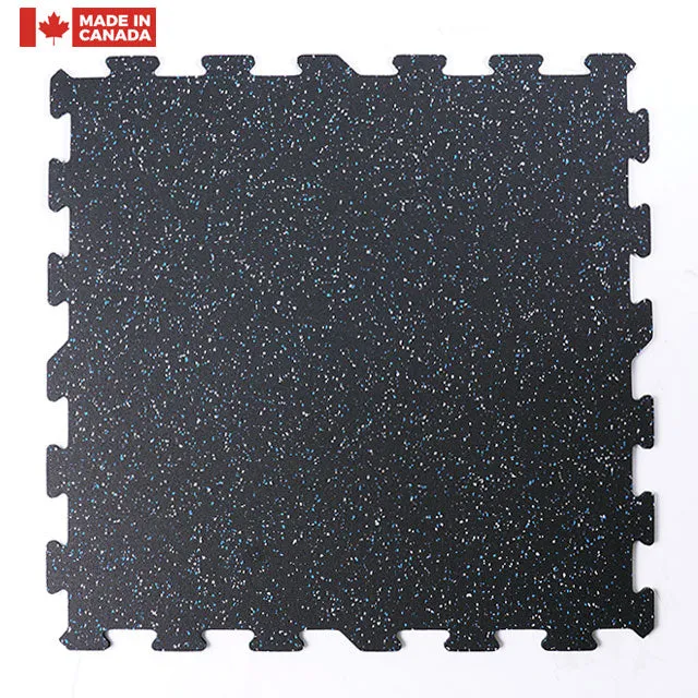 Gorilla 24" x 24" x 8mm Commercial Interlocking Rubber Tile Assorted Colours