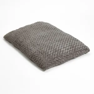 Gray 3' x 4' Lux Faux Fur Rectangle Pet Bed