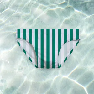 Green Stripe Swim Briefs