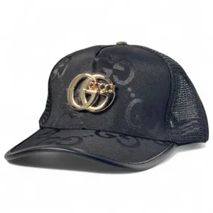 Gucci Black GG Monogram Mesh Cap – Iconic Luxury Redefined
