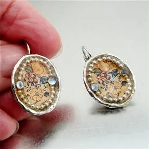 Hadar Designers earrings 925 silver pl colored handmade high fashion (as) last