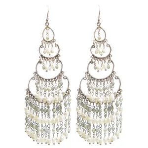 Hand-made Baroque Pearl Chandelier Earrings