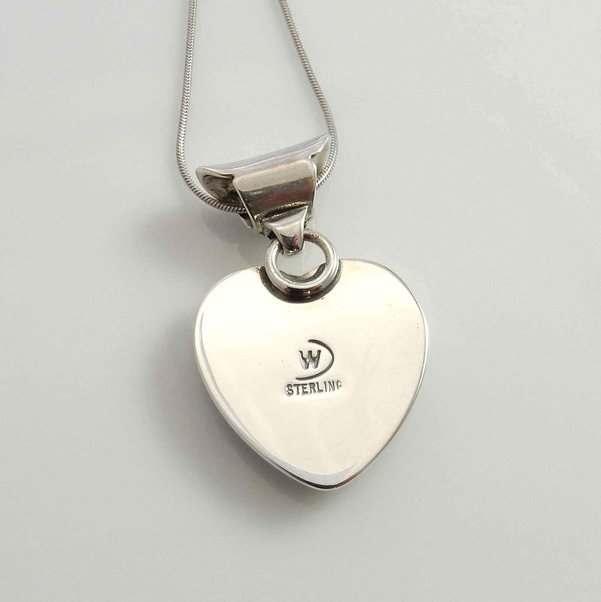 Handmade Sterling Silver Spiny Oyster Heart Pendant