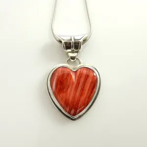 Handmade Sterling Silver Spiny Oyster Heart Pendant