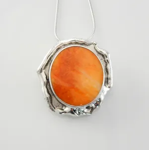 Handmade Sterling Silver Spiny Oyster Pendant