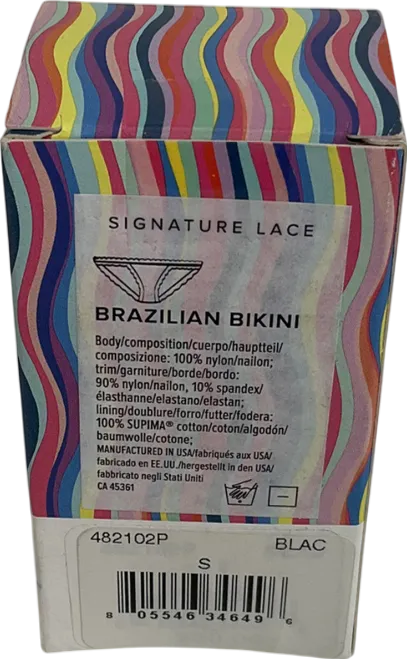 Hanky Panky Black Lace Brazilian Bikini “No VPL” Knickers UK S