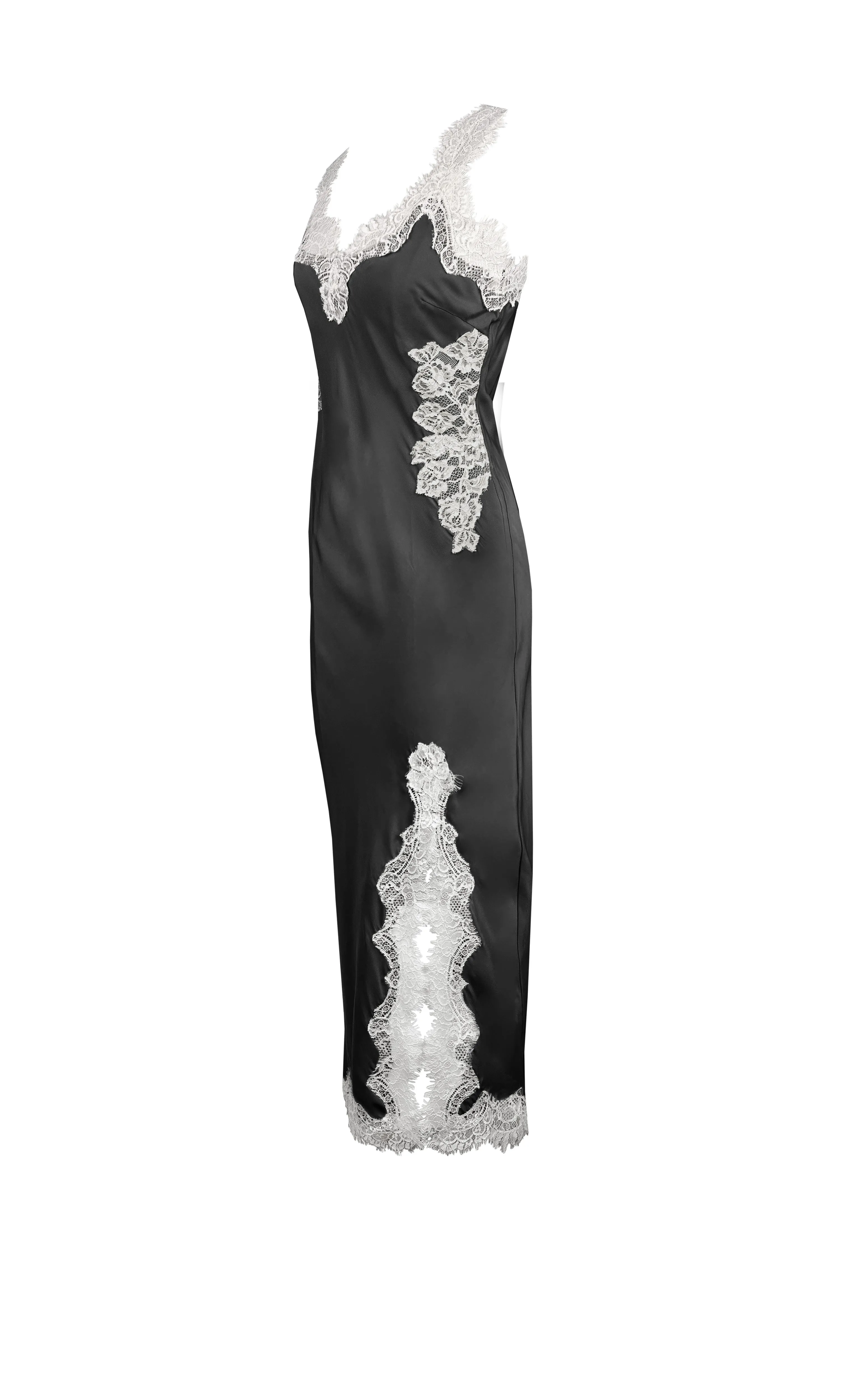 Harper Strap Long Bias Dress - Black/Cloud