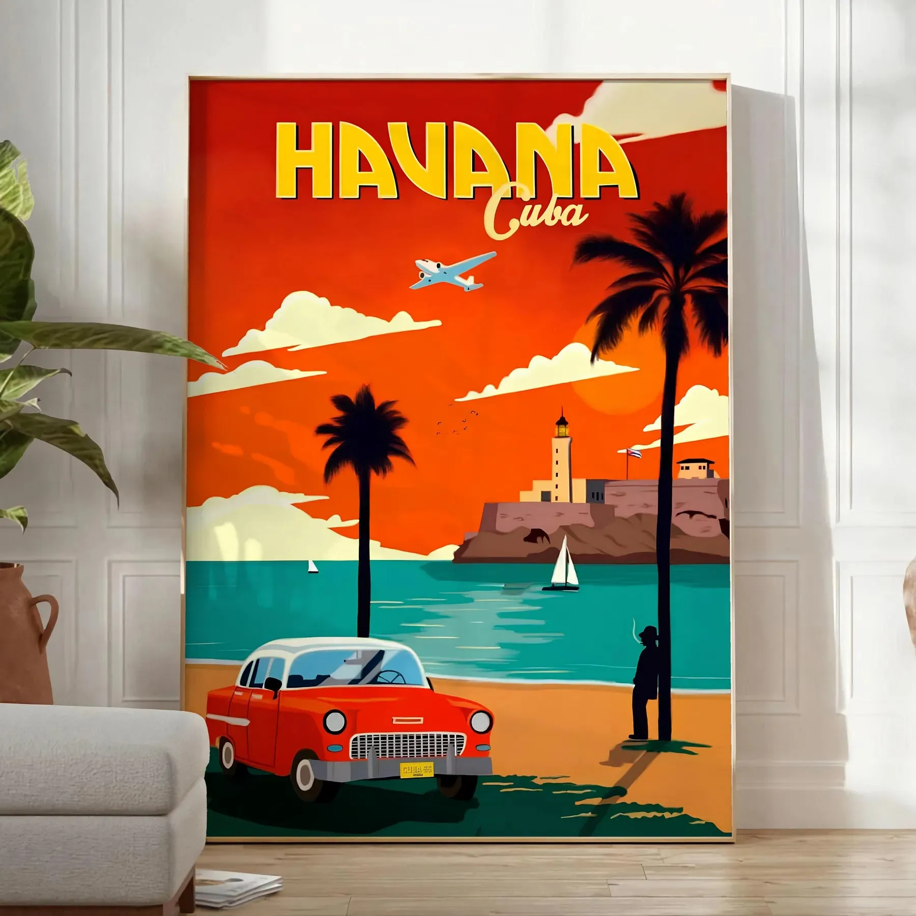 Havana Cuba Vintage Travel Poster Wall Art