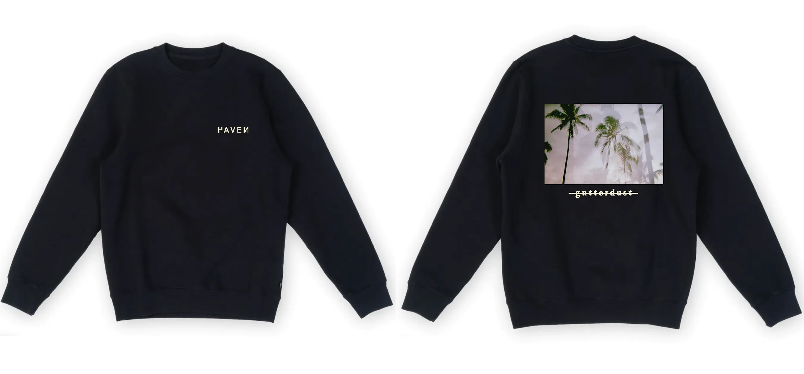 Haven Surf x Gutterdust - Green Eyes Sweat - Black