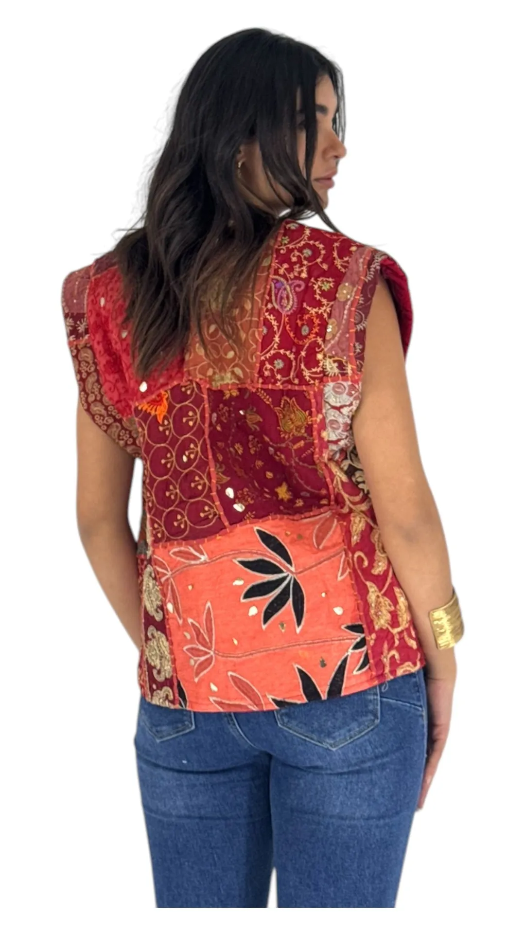 Hayat deep red vest