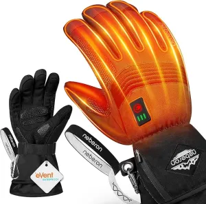 Heated Gloves for Men Women, Electric Heated Work Gloves, Rechargeable 7.6V Battery, 8.5h Warmth, Waterproof Event Heating Glove for Winter Sports, Motorcycle Cycling Skiing Hiking Camping