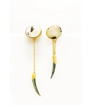 Heather Benjamin Black & White Shell Earrings