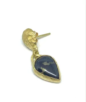 Heather Benjamin Pyrite Pear Shape Drop Earrings