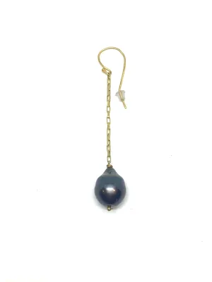 Heather Benjamin Single Tahitian Pearl Dangle Earrings