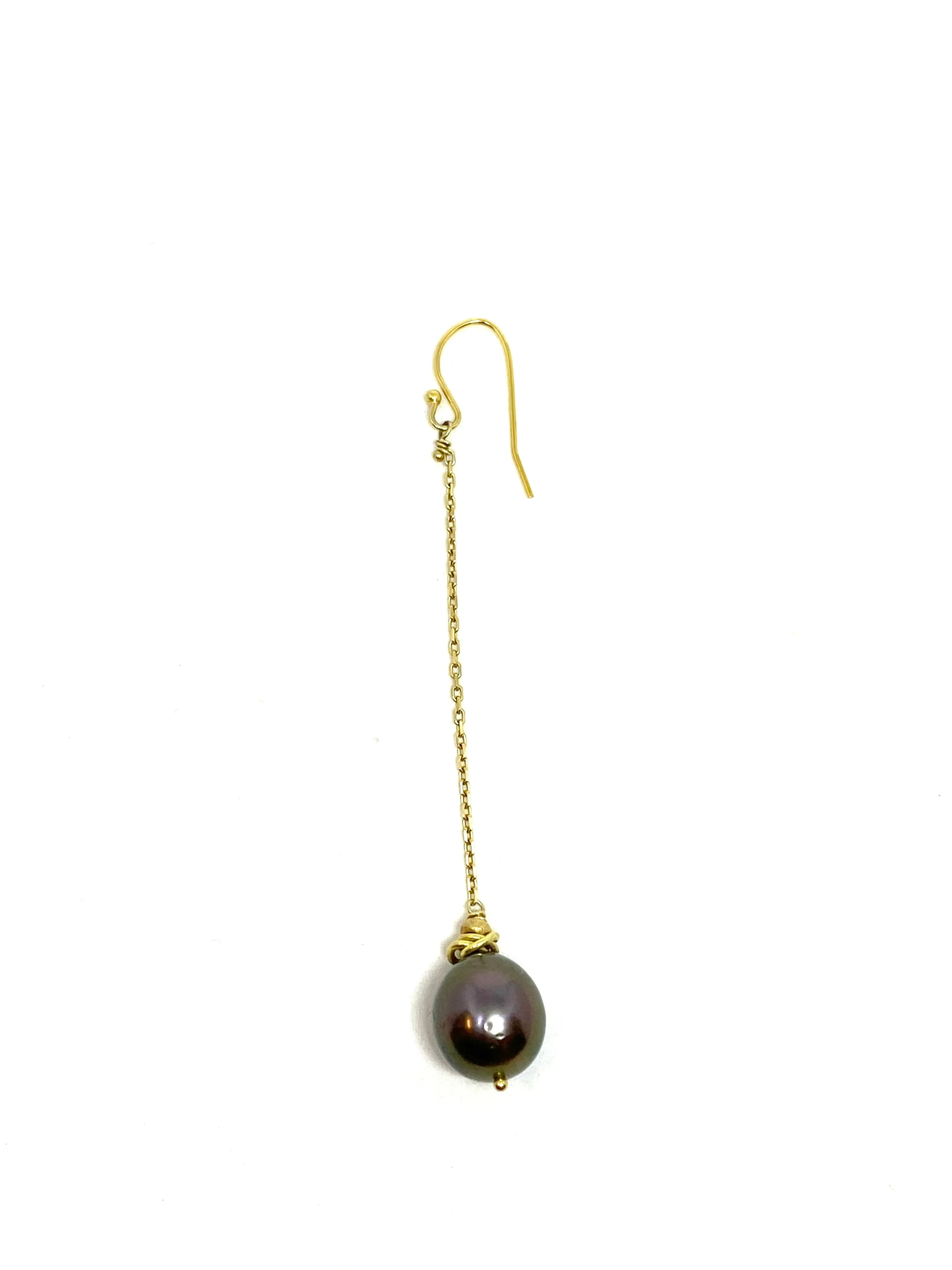 Heather Benjamin Single Tahitian Pearl Drop Earring