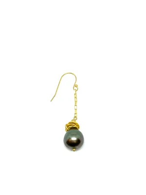 Heather Benjamin Single Tahitian Pearl Drop Earring