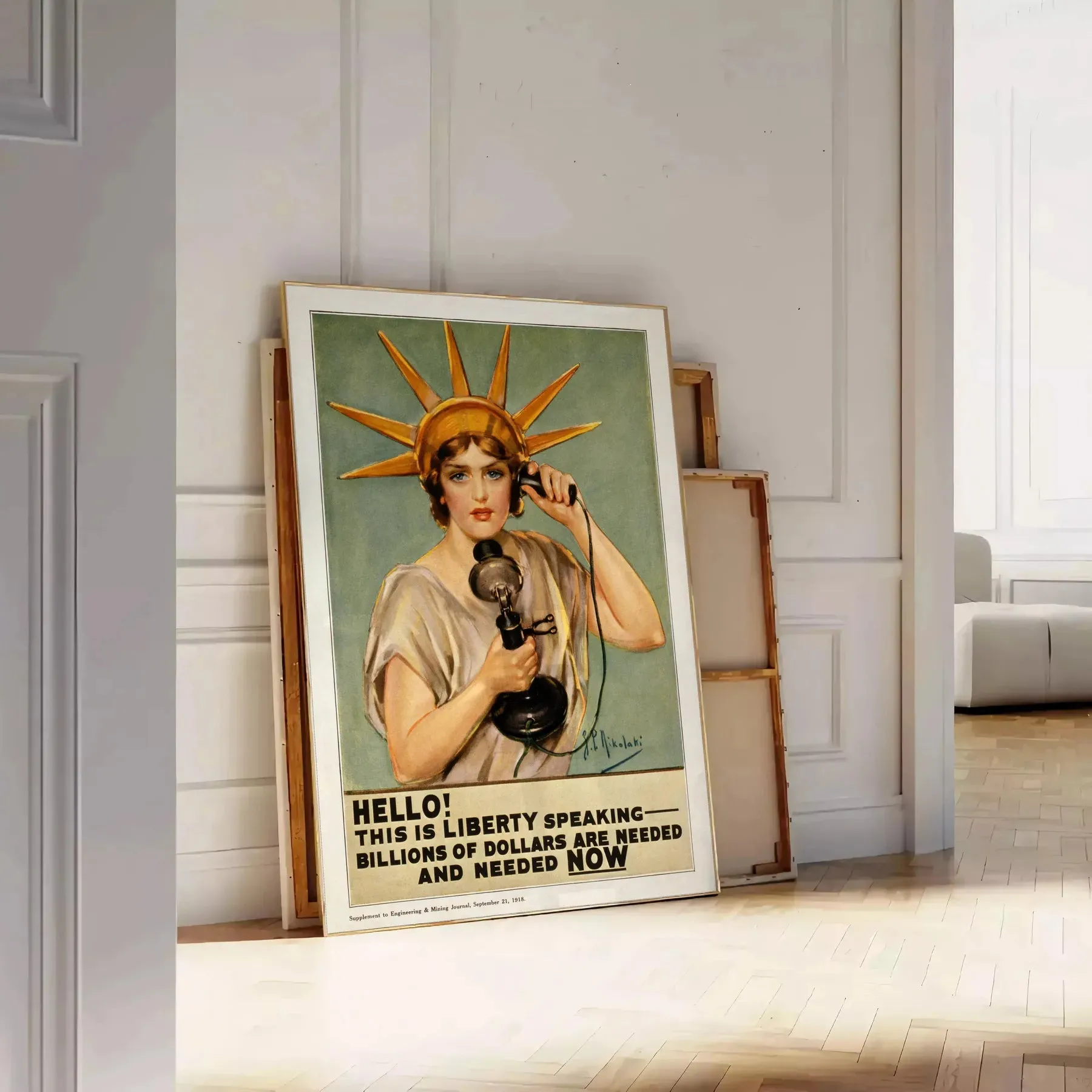 Hello This Is Liberty Speaking Vintage Poster