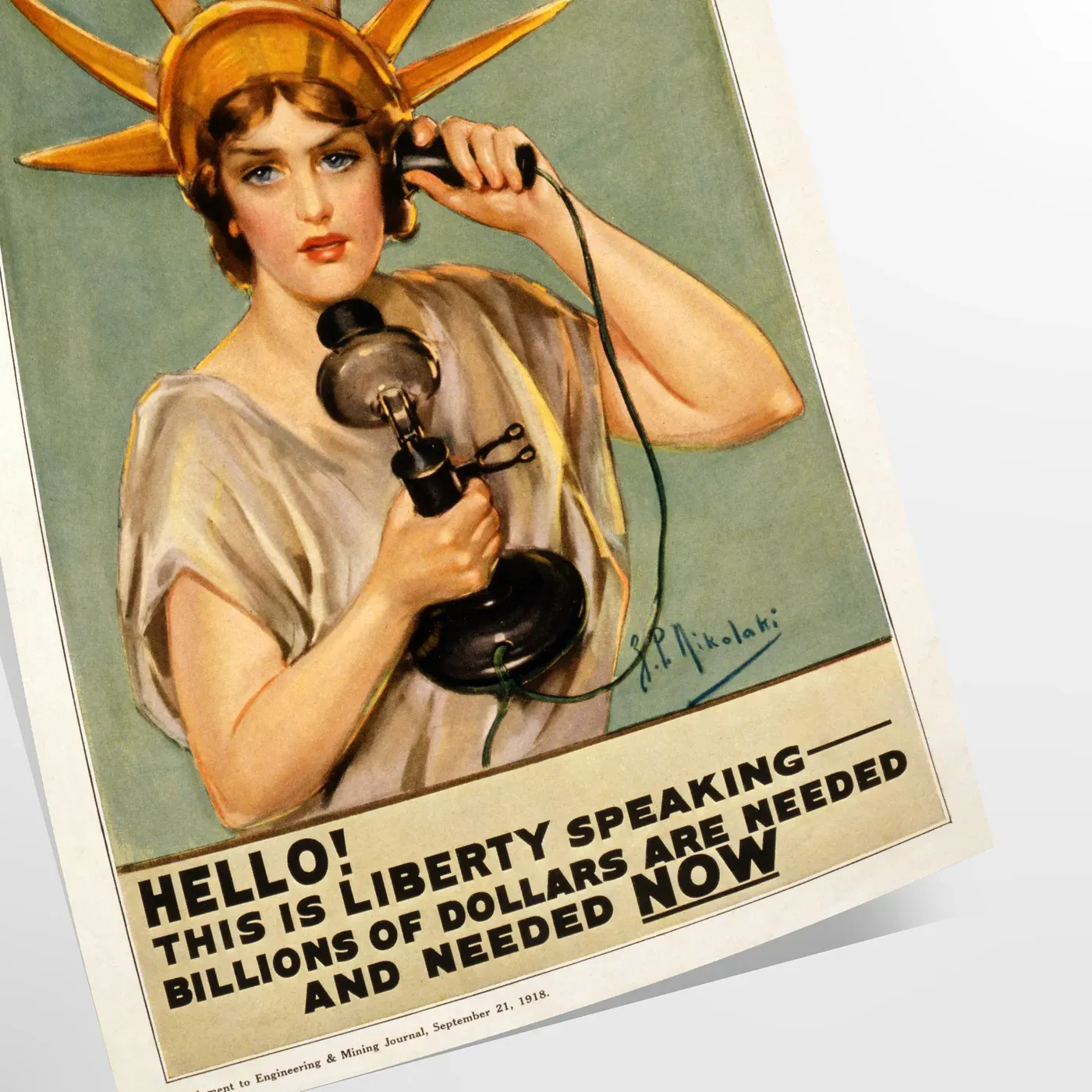 Hello This Is Liberty Speaking Vintage Poster