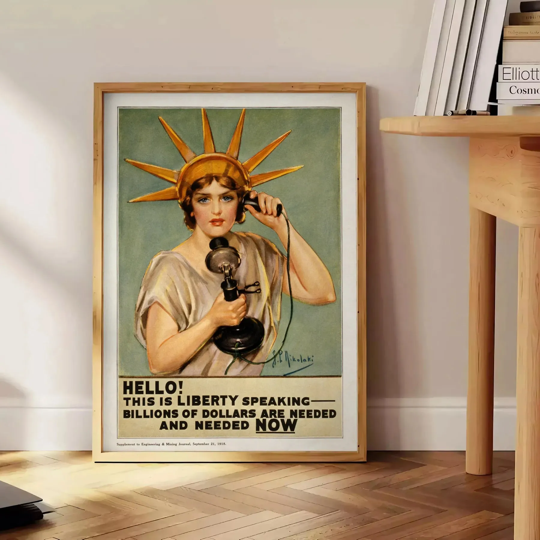 Hello This Is Liberty Speaking Vintage Poster